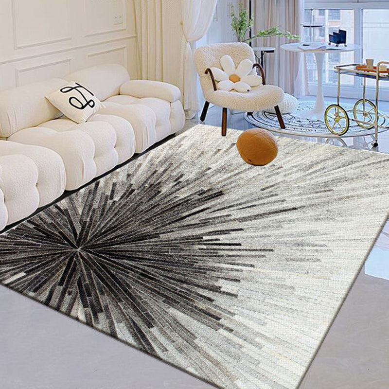 Green Graphic Rug Polyester Simple Rug Washable Area Rug for Living Room