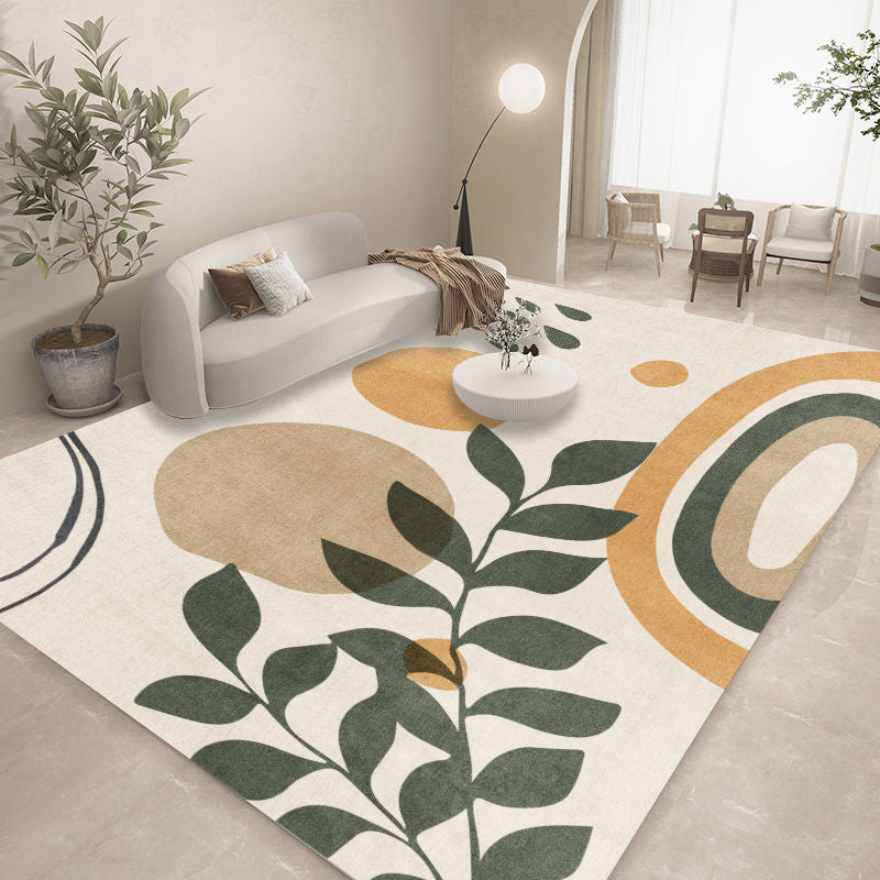 Color Block Rug Indoor Rug Nordic Geometry Rug Non-Slip Backing for Living Room