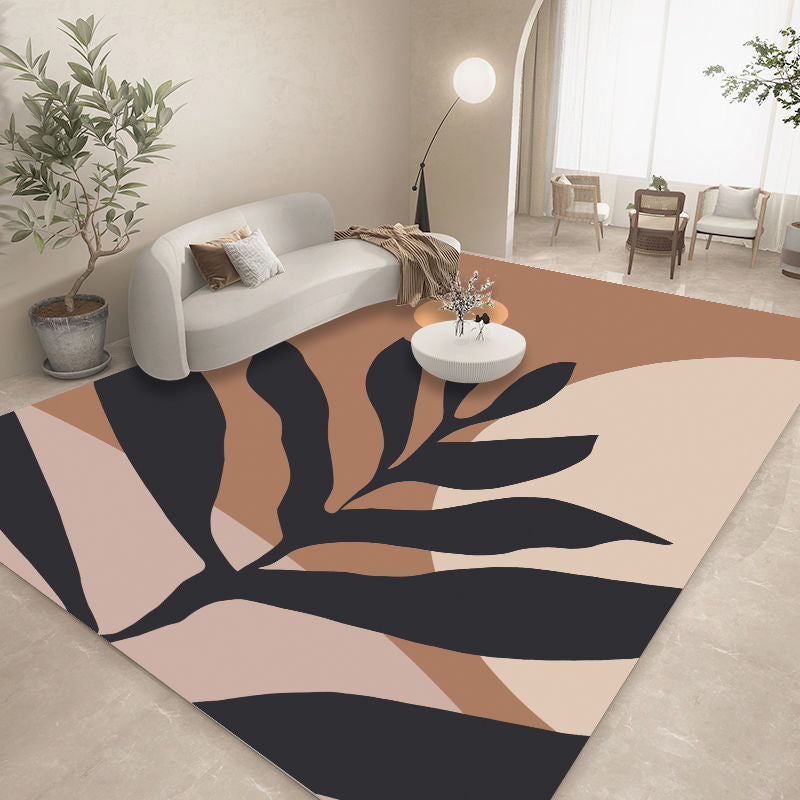 Color Block Rug Indoor Rug Nordic Geometry Rug Non-Slip Backing for Living Room