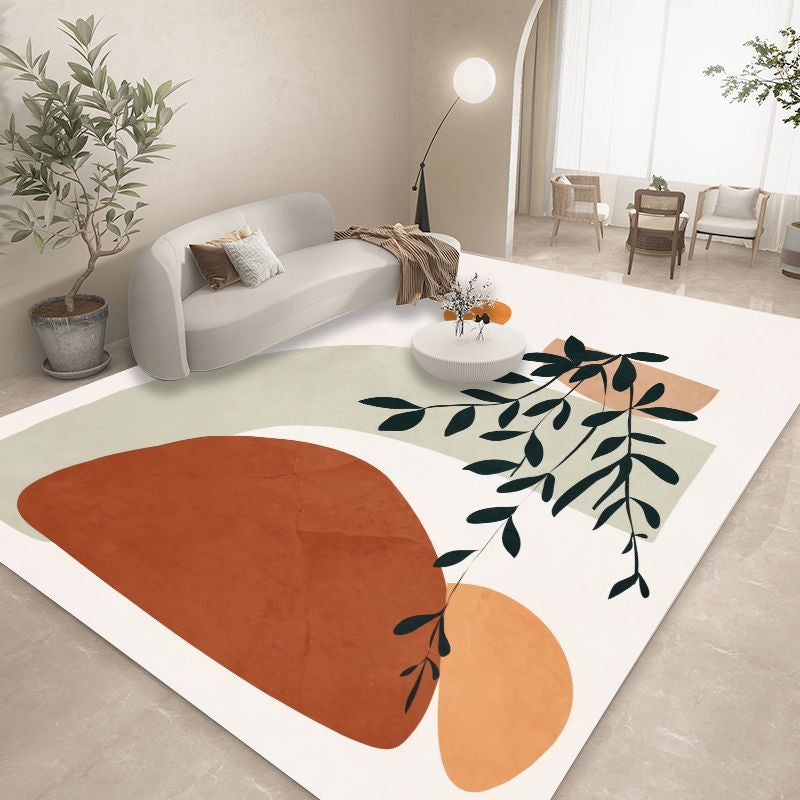 Color Block Rug Indoor Rug Nordic Geometry Rug Non-Slip Backing for Living Room