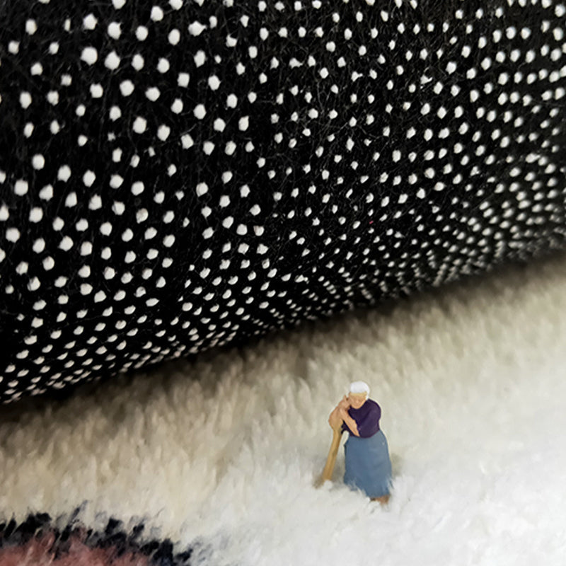 Light Pink Contrast Color Rug Polyester Modern Rug Non-Slip Backing Rug for Living Room