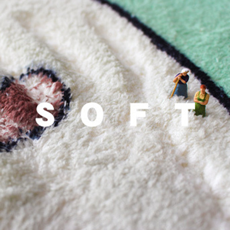 Light Pink Contrast Color Rug Polyester Modern Rug Non-Slip Backing Rug for Living Room