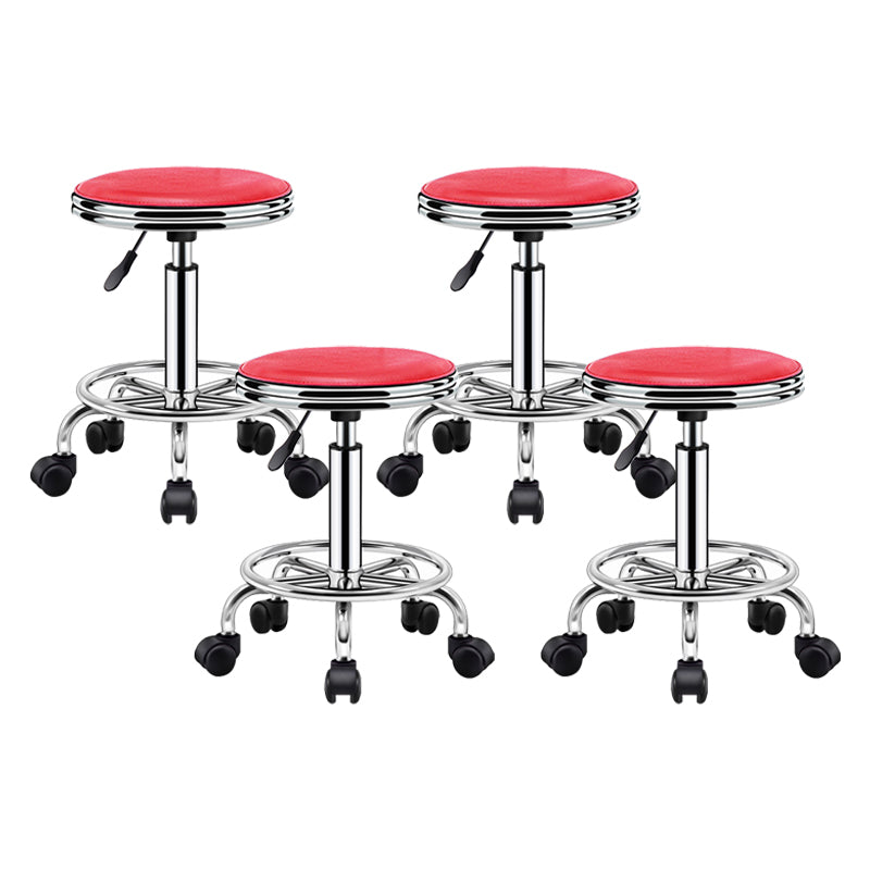 Sgabello da bar Bristol sgabello regolabile in pelle contemporanea con round