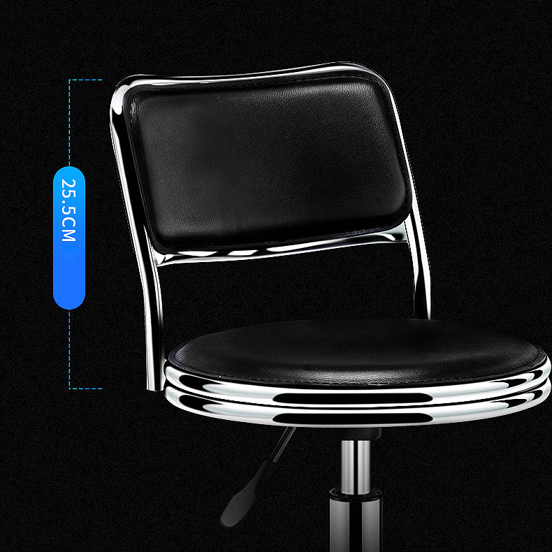 Sgabello da bar Bristol sgabello regolabile in pelle contemporanea con round