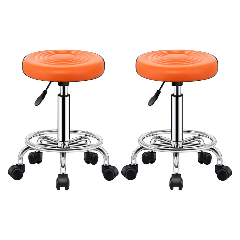 Sgabello da bar Bristol sgabello regolabile in pelle contemporanea con round