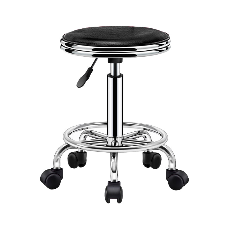 Sgabello da bar Bristol sgabello regolabile in pelle contemporanea con round