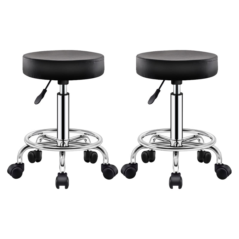 Sgabello da bar Bristol sgabello regolabile in pelle contemporanea con round