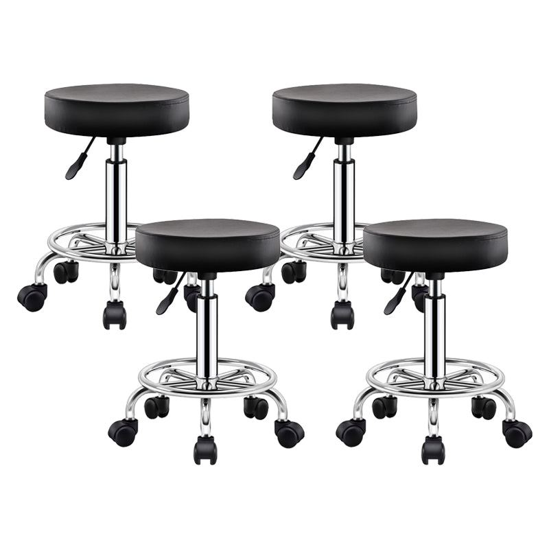 Sgabello da bar Bristol sgabello regolabile in pelle contemporanea con round