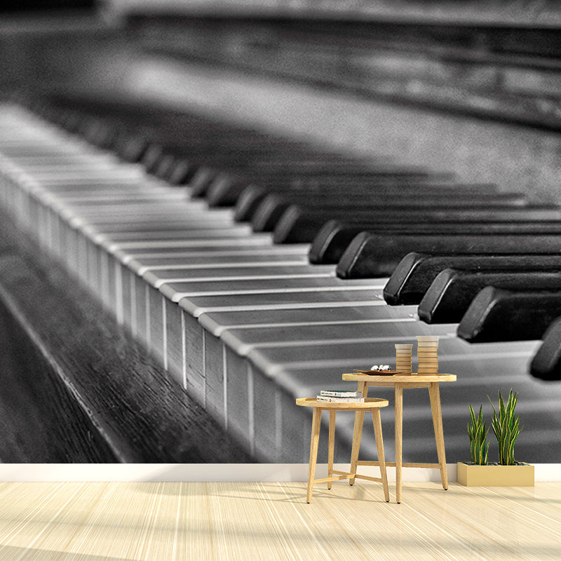 Eco-friendly Piano Mural Decorative Horizontal Photography for Bedroom