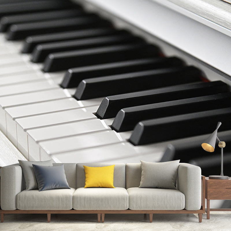 Eco-friendly Piano Mural Decorative Horizontal Photography for Bedroom