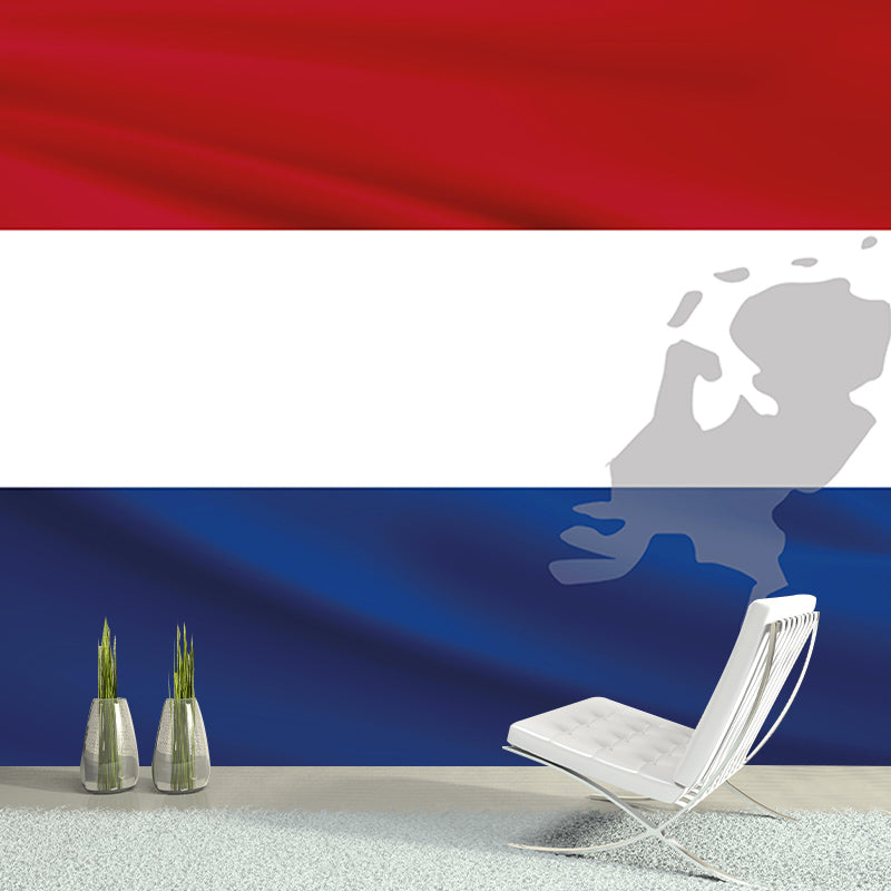 Map Mural Horizontal Illustration Decorative Environment Friendly for Home