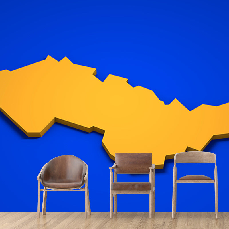 Illustration Map Mural Decorative Environment Friendly for Home Decor