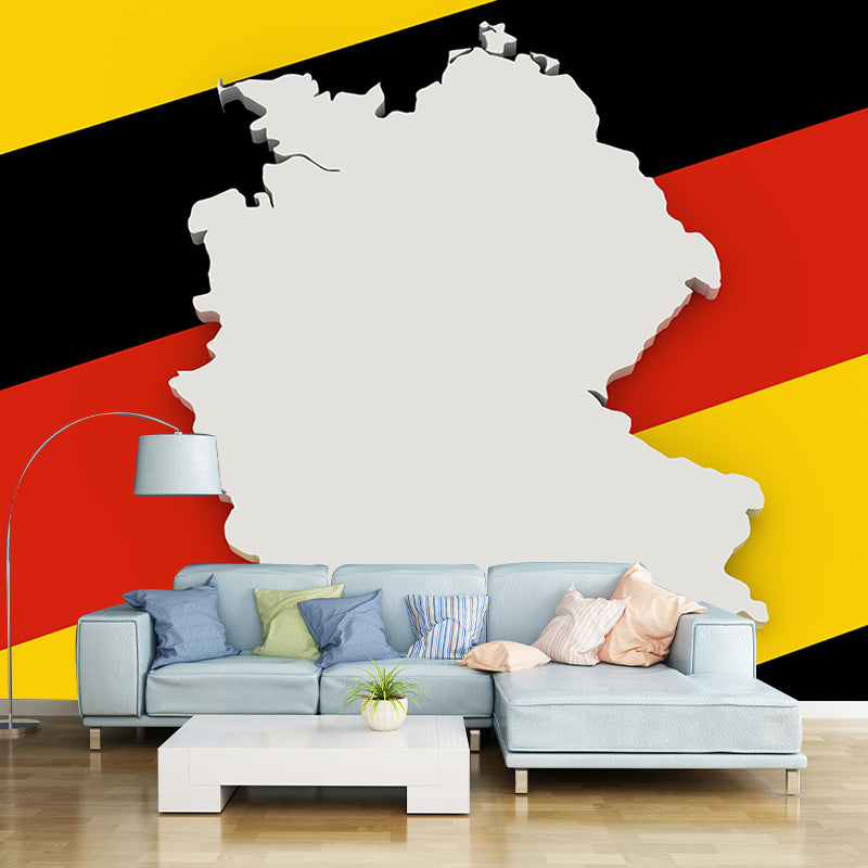 Illustration Map Mural Decorative Environment Friendly for Home Decor