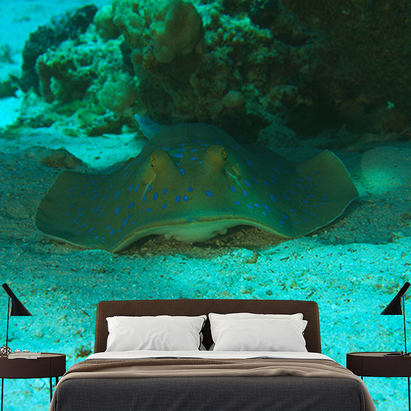 Photography Style Undersea Mural Environment Friendly for Bathroom