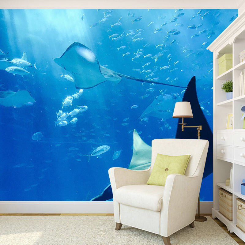 Undersea Mural Horizontal Photography Decorative Environment Friendly for Home Decor