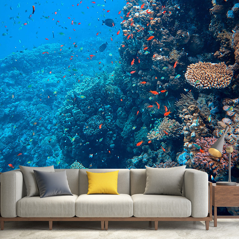 Undersea Mural Horizontal Photography Decorative Environment Friendly for Home Decor