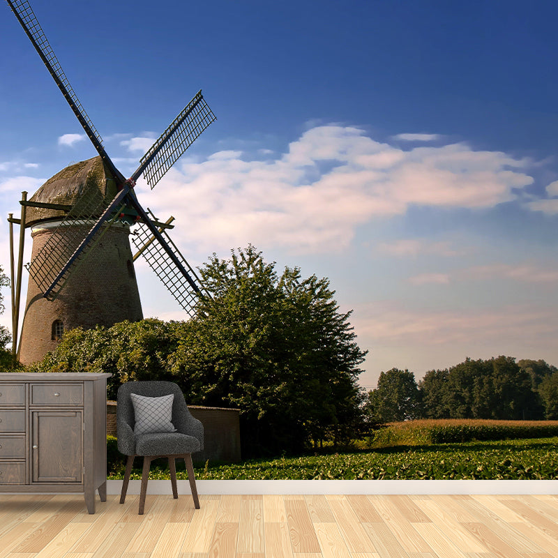 Windmill Mural Bright Color Wallpaper Living Room Bedroom Wall Mural