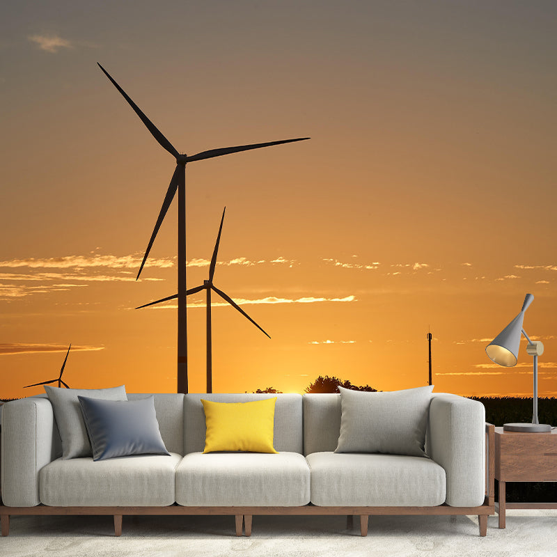 Beautiful Windmill Environment Friendly Mural Living Room Wall Mural