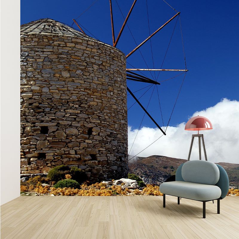 Photography Environment Friendly Mural Wallpaper Windmill Living Room Wall Mural