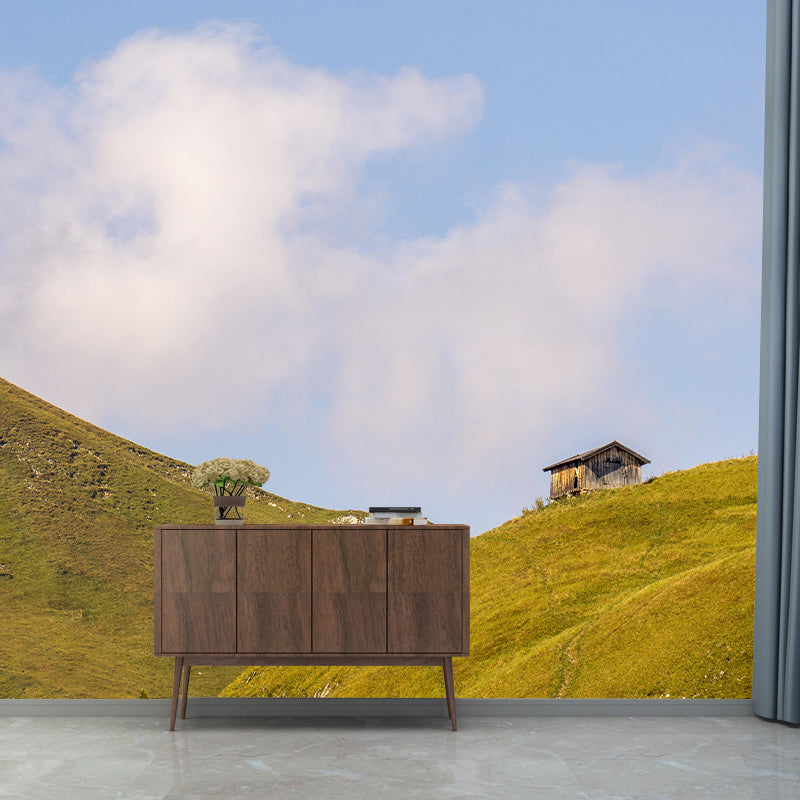 Living Room Bedroom Mural Mountain Pattern Wall Mural in Light Color