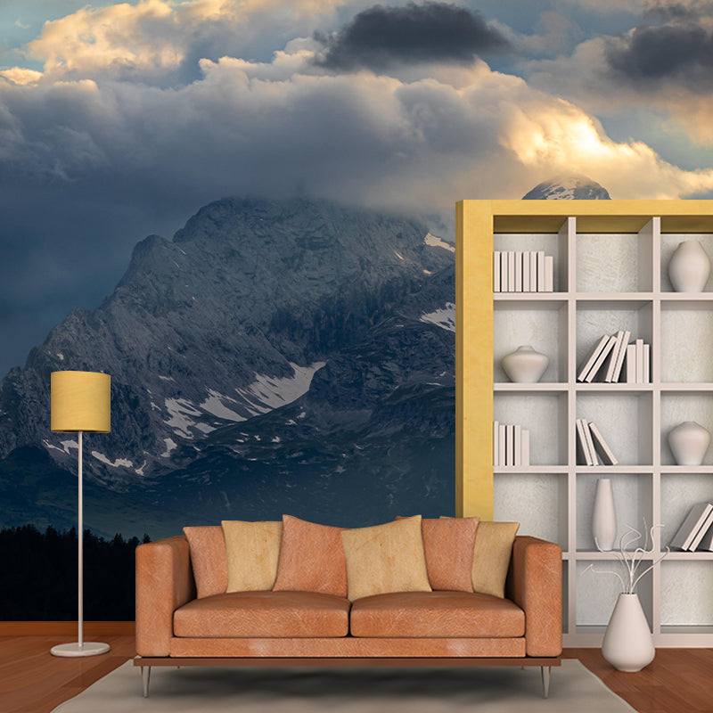 Mountain Photography Mildew Resistant Mural Wallpaper Living Room Wall Mural