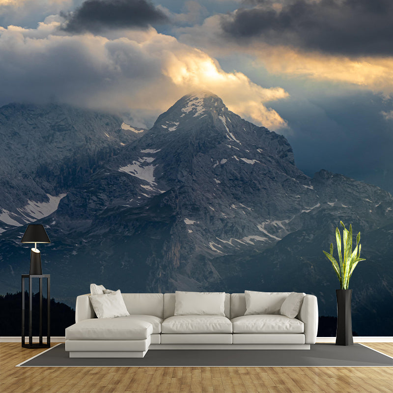 Mountain Photography Mildew Resistant Mural Wallpaper Living Room Wall Mural