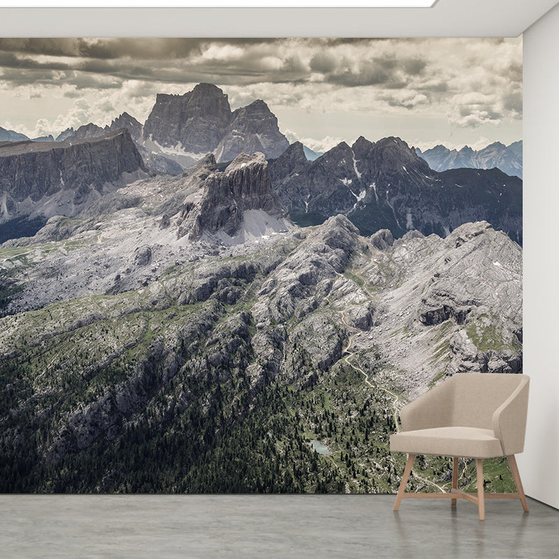 Mountain Photography Mildew Resistant Mural Wallpaper Living Room Wall Mural