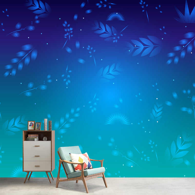 Illustration Tropical Plants Pattern Mural Wallpaper Bedroom Wall Mural