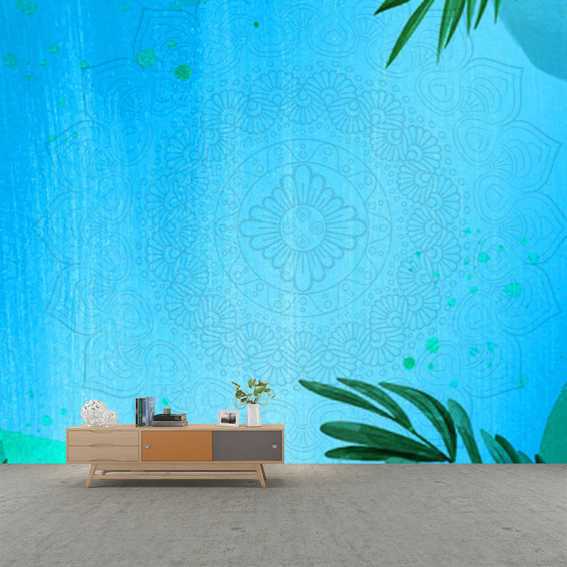 Mildew Resistant Mural Wallpaper Tropical Plants Living Room Wall Mural