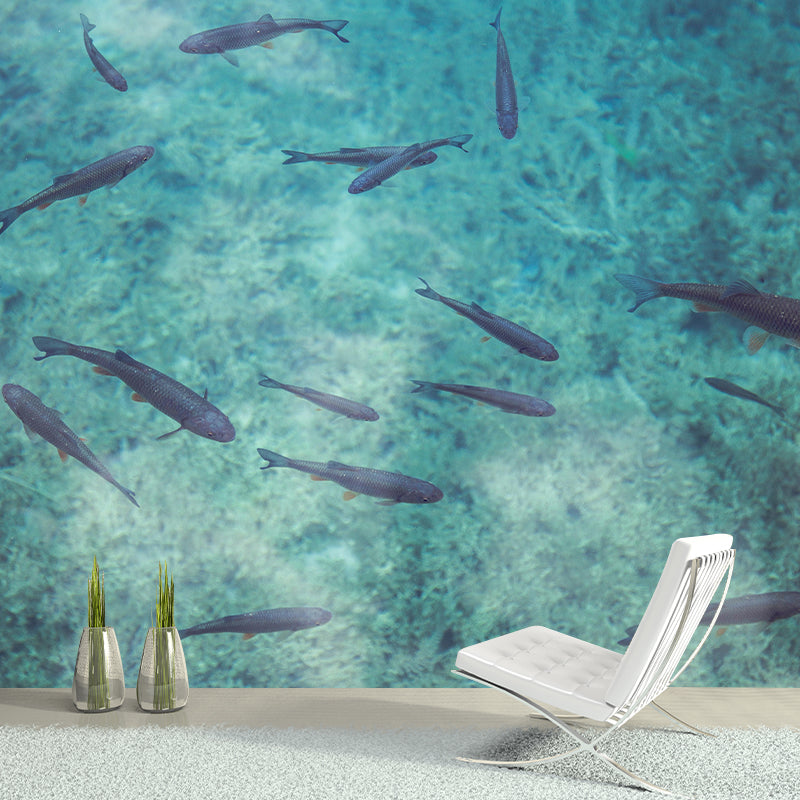 Photography Stain Resistant Mural Wallpaper Seabed Living Room Wall Mural