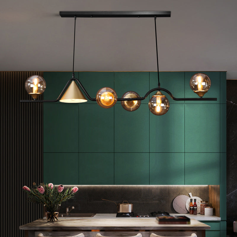 Nordic Pendant Light Modern Glass Shade Chandelier Lampe pour salle à manger