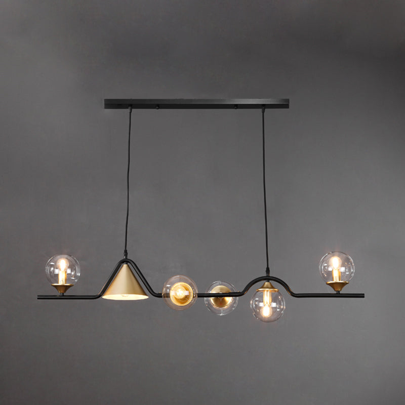 Nordic Pendant Light Modern Glass Shade Chandelier Lampe pour salle à manger