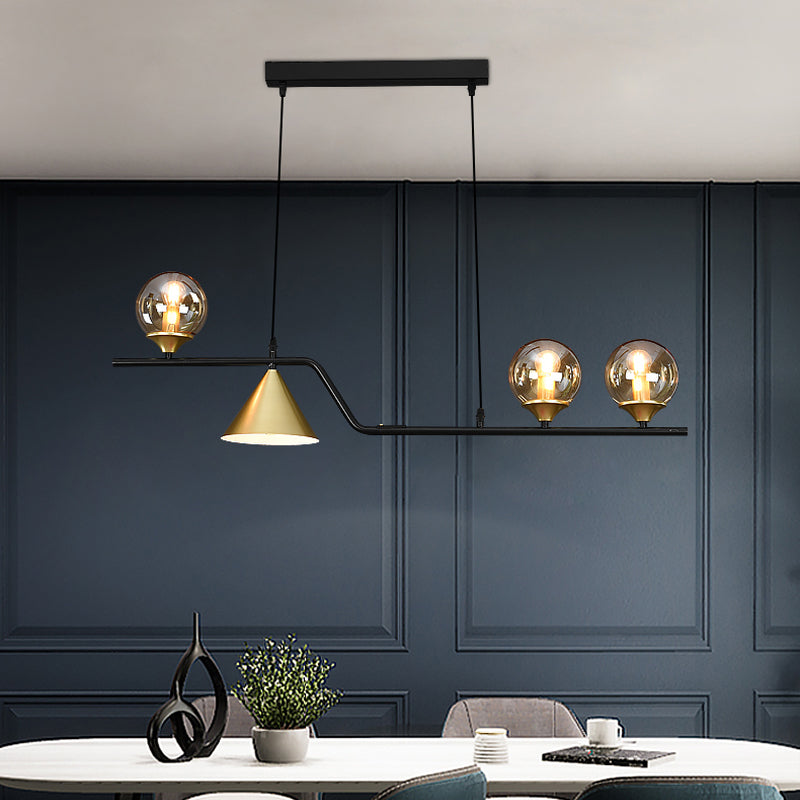 Nordic Pendant Light Modern Glass Shade Chandelier Lampe pour salle à manger