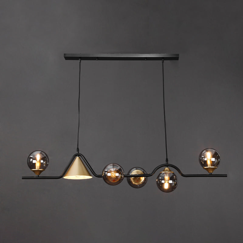 Nordic Pendant Light Modern Glass Shade Chandelier Lampe pour salle à manger