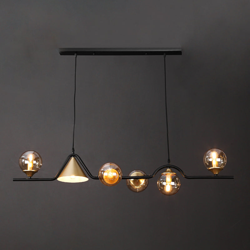 Nordic Pendant Light Modern Glass Shade Chandelier Lampe pour salle à manger