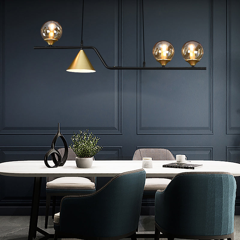 Nordic Pendant Light Modern Glass Shade Chandelier Lampe pour salle à manger