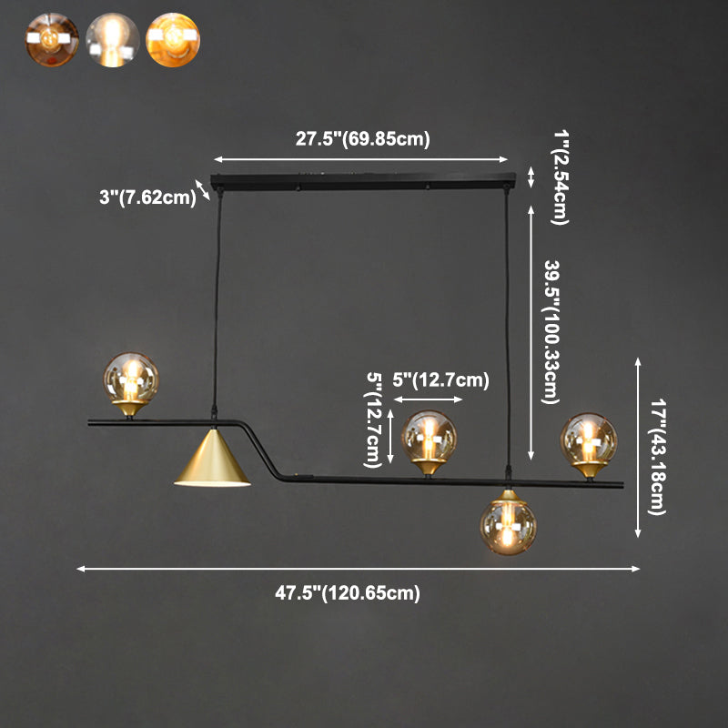 Nordic Pendant Light Modern Glass Shade Chandelier Lampe pour salle à manger