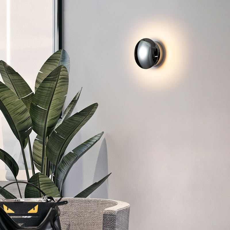 Wohnzimmer Wandleuchte postmoderne Metall Ein hell silberne Wandmontageleuchte