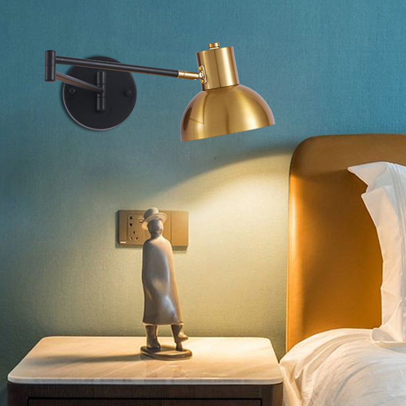 Postmoderne 1 Kopfmetall Wandleuchte Goldwandleuchte für den Untersuchungsraum