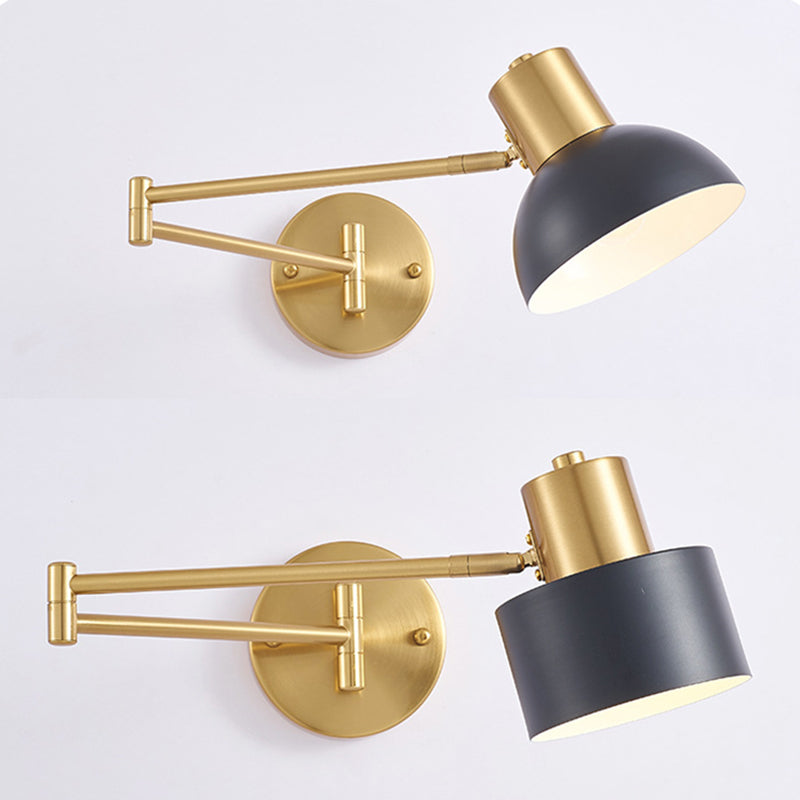 Postmoderne 1 Kopfmetall Wandleuchte Goldwandleuchte für den Untersuchungsraum