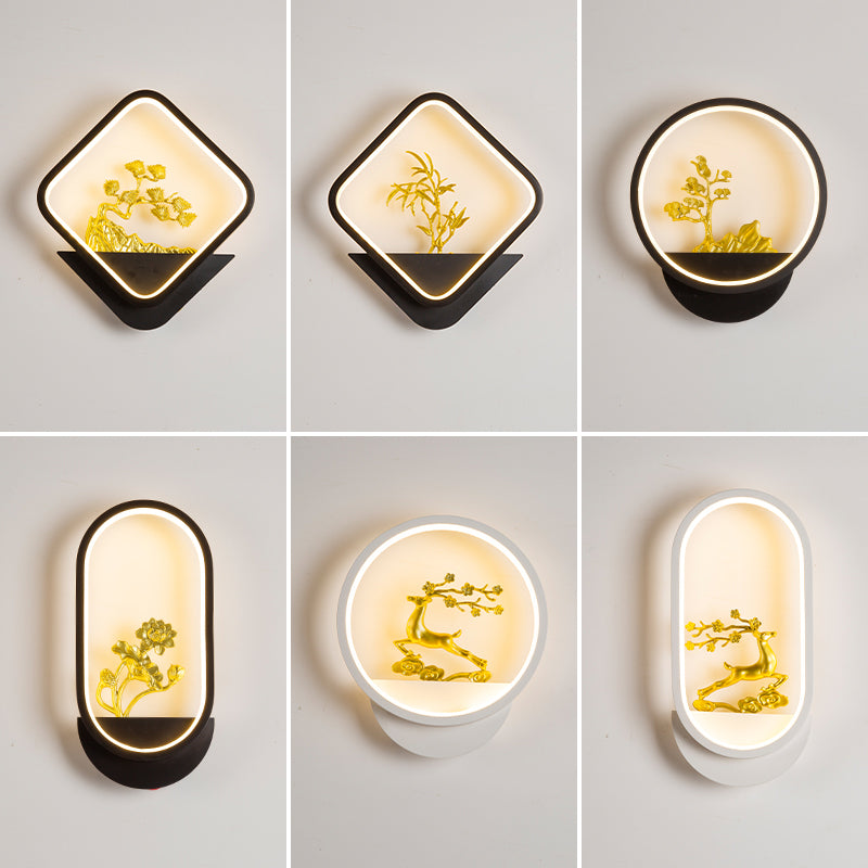 Contemporáneo Simple Metal Wall LED 1 Luz de pared de luz para sala de estar