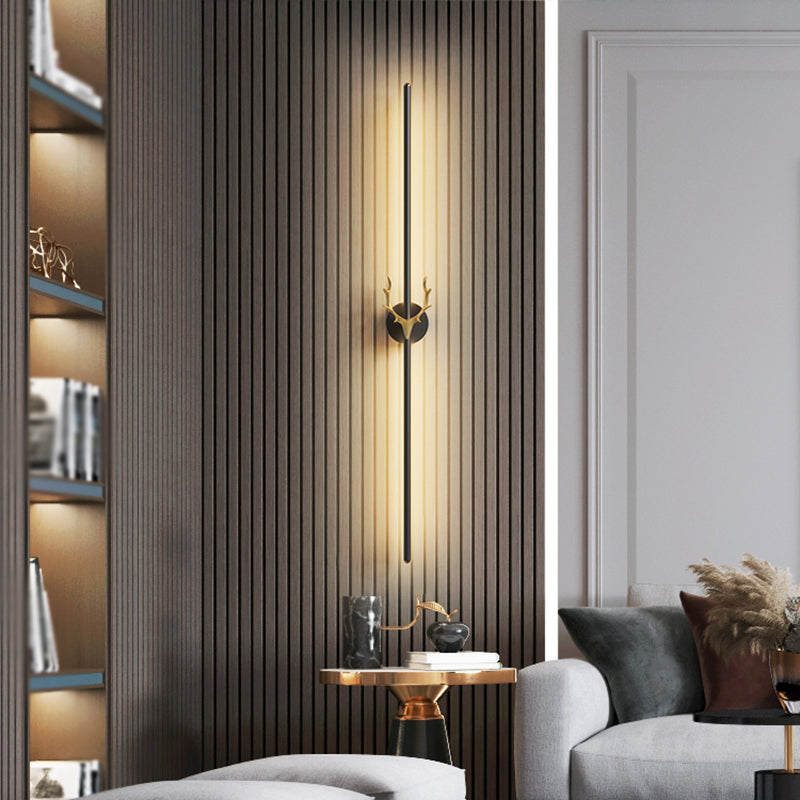 Lineare Wandlampe Aluminium Einfacher Stil LED LED LIGHT WALL SCHLAFT für Wohnzimmer