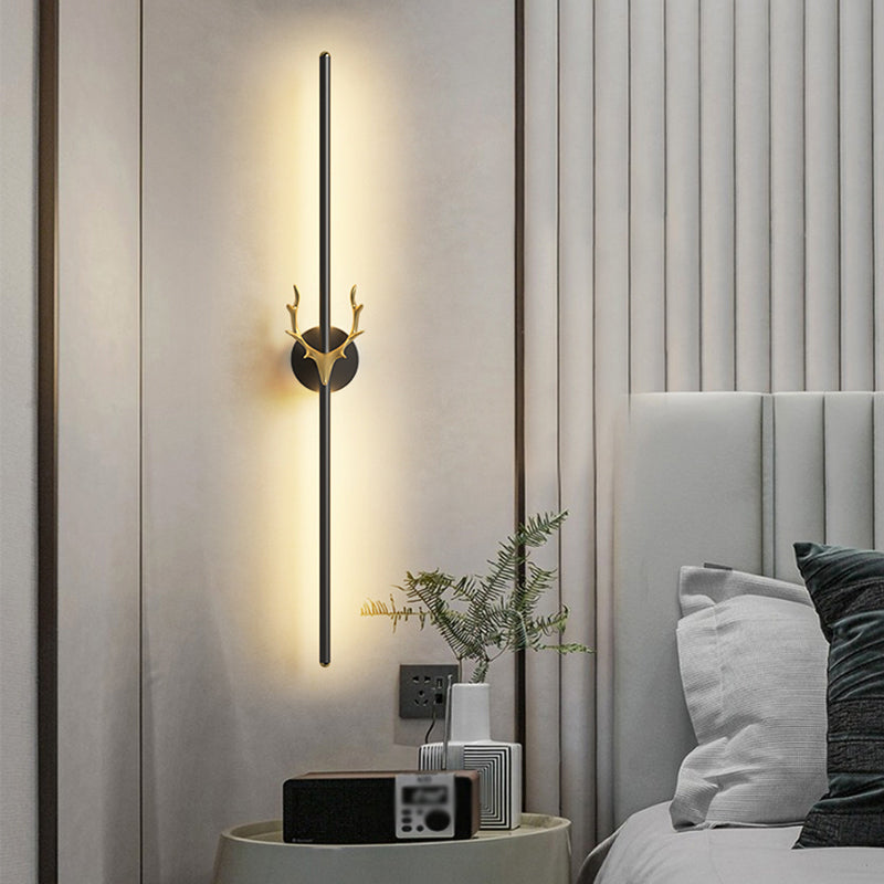 Lineare Wandlampe Aluminium Einfacher Stil LED LED LIGHT WALL SCHLAFT für Wohnzimmer