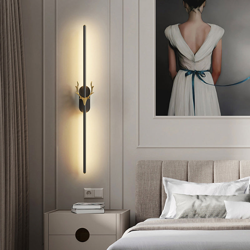 Lineare Wandlampe Aluminium Einfacher Stil LED LED LIGHT WALL SCHLAFT für Wohnzimmer