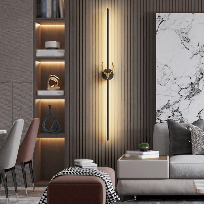 Lineare Wandlampe Aluminium Einfacher Stil LED LED LIGHT WALL SCHLAFT für Wohnzimmer