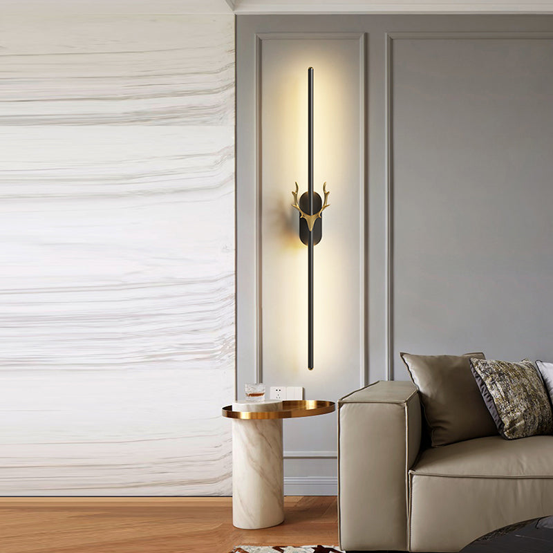 Lineare Wandlampe Aluminium Einfacher Stil LED LED LIGHT WALL SCHLAFT für Wohnzimmer
