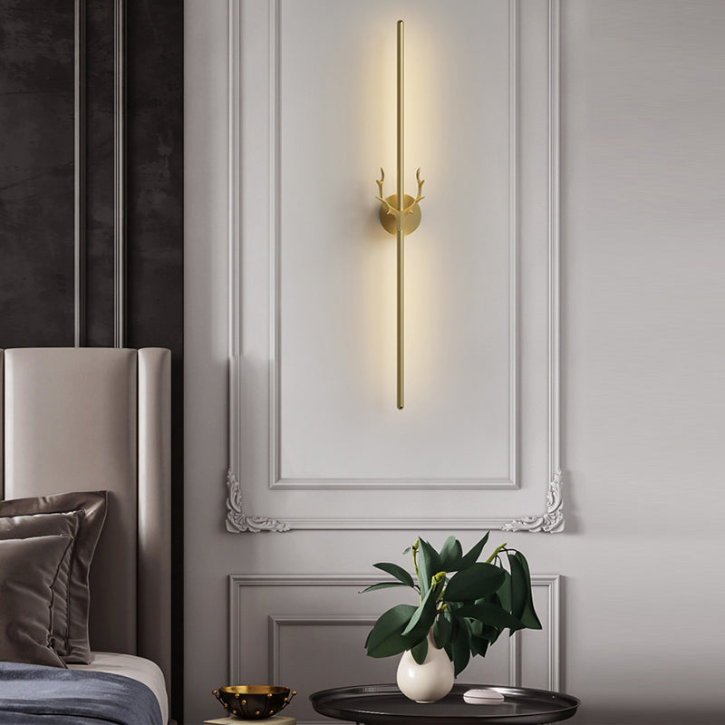 Lineare Wandlampe Aluminium Einfacher Stil LED LED LIGHT WALL SCHLAFT für Wohnzimmer