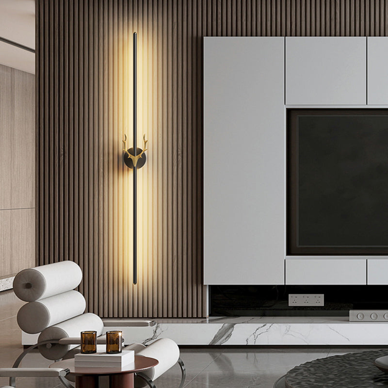 Lineare Wandlampe Aluminium Einfacher Stil LED LED LIGHT WALL SCHLAFT für Wohnzimmer