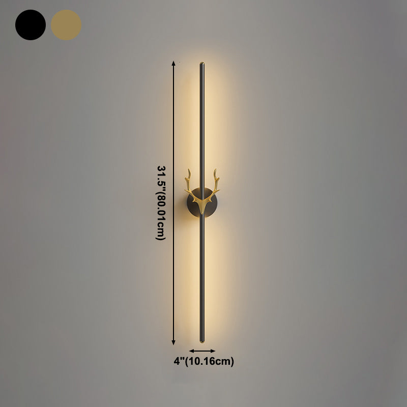 Lineare Wandlampe Aluminium Einfacher Stil LED LED LIGHT WALL SCHLAFT für Wohnzimmer