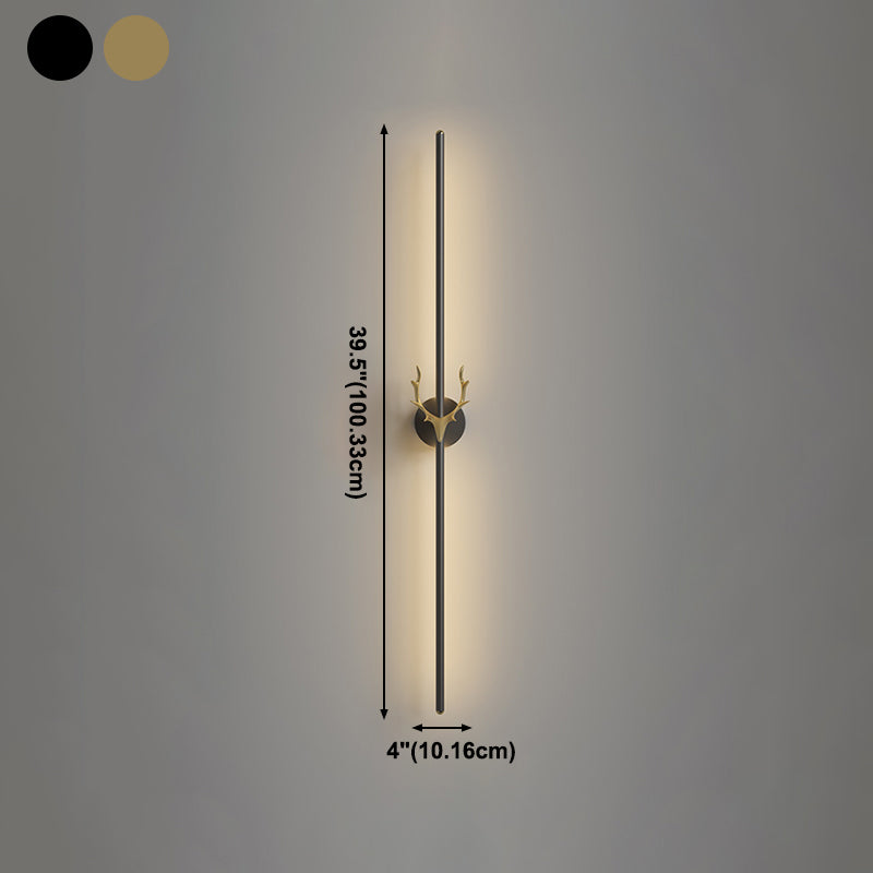 Lineare Wandlampe Aluminium Einfacher Stil LED LED LIGHT WALL SCHLAFT für Wohnzimmer